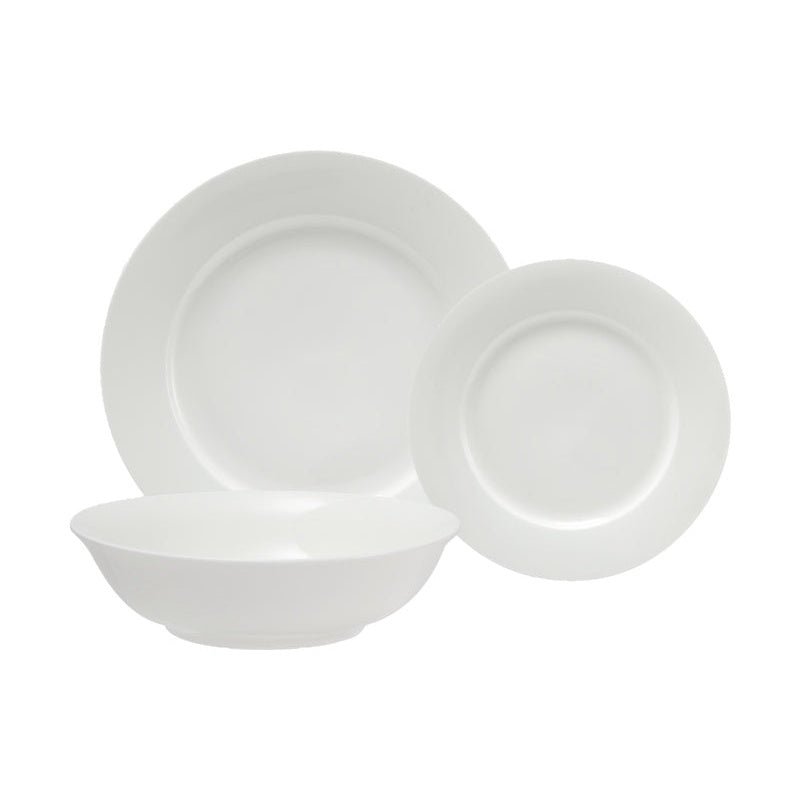 MW White Basics European Rim Dinner Set 12pc Gift Boxed
