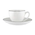 MW White Platinum Coupe Demi Cup & Saucer 90ML Platinum