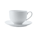 MW White Basics Diamonds Tea Cup & Saucer 260ML