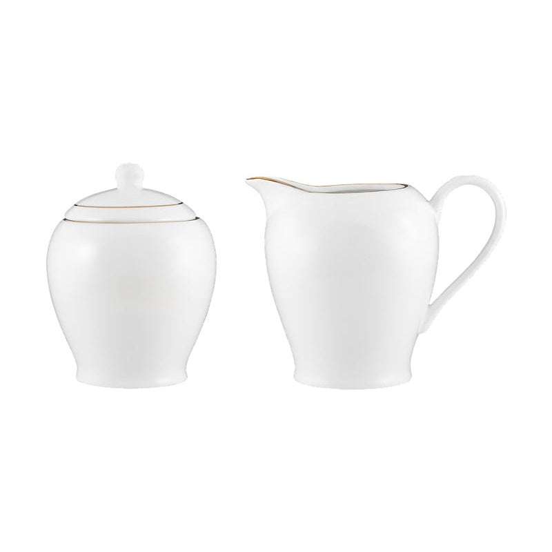 MW White Gold Sugar & Creamer Set Gold Gift Boxed