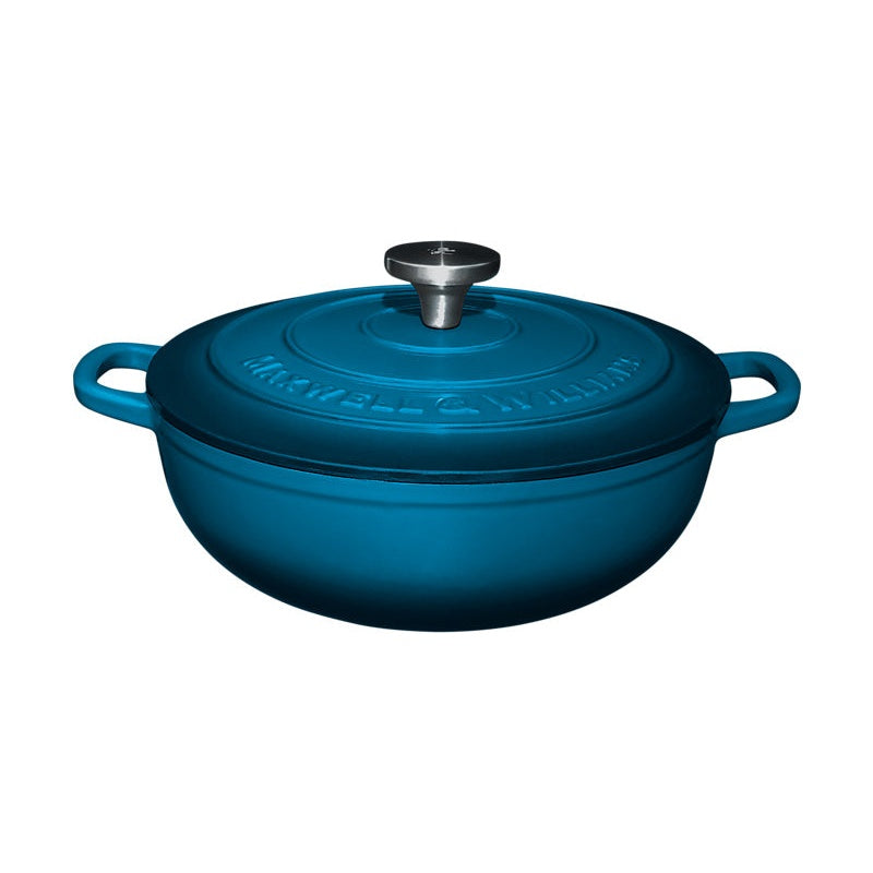 MW Cast Iron Round Casserole Midnight Blue 26cm / 4L Gift Boxed