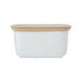 MW White Basics Butter Dish With Bamboo Lid