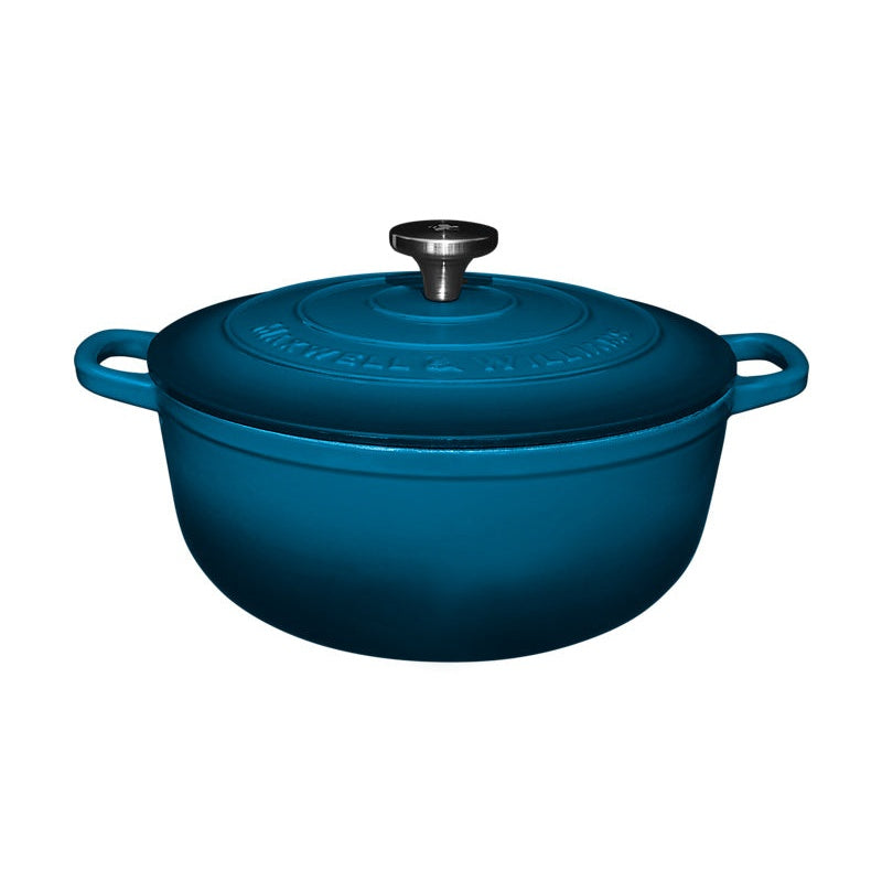 MW Cast Iron Round Casserole Midnight Blue 28cm / 6.2L Gift Boxed