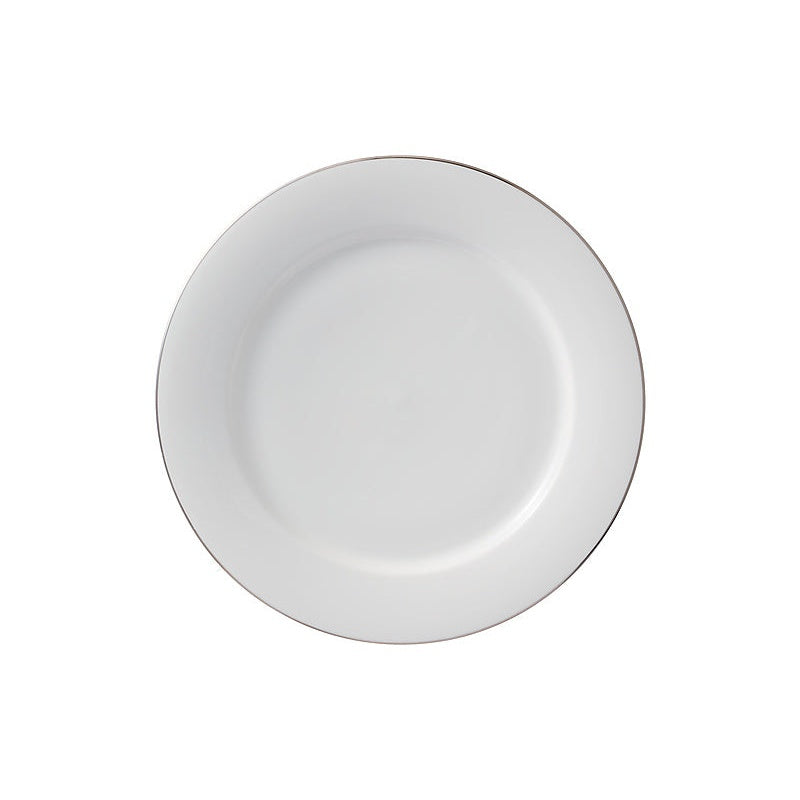 MW White Platinum Rim Charger Plate 31cm Platinum