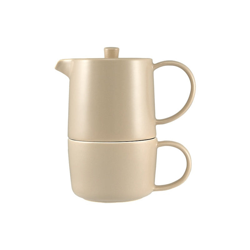 MW Cafe Life Tea for One With Infuser 450ML Sand Gift Boxed