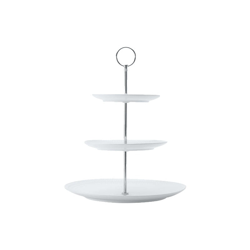 MW White Basics Diamonds 3-Tier Cake Stand Gift Boxed