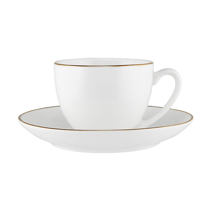 MW White Gold Coupe Demi Cup & Saucer 90ML Gold