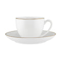 MW White Gold Coupe Demi Cup & Saucer 90ML Gold
