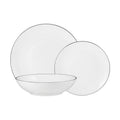 MW White Platinum Coupe Dinner Set 12pc Platinum Gift Boxed