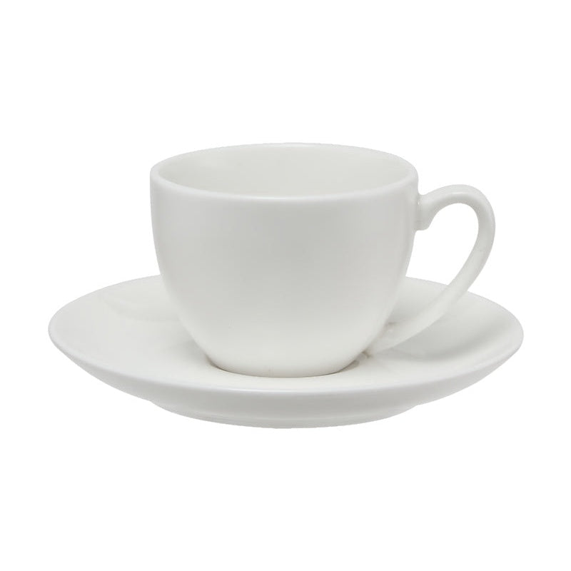 MW White Basics Coupe Demi Cup & Saucer 90ML