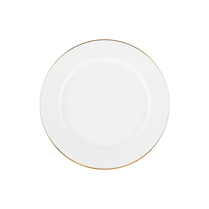 MW White Gold Rim Entree Plate 23cm Gold