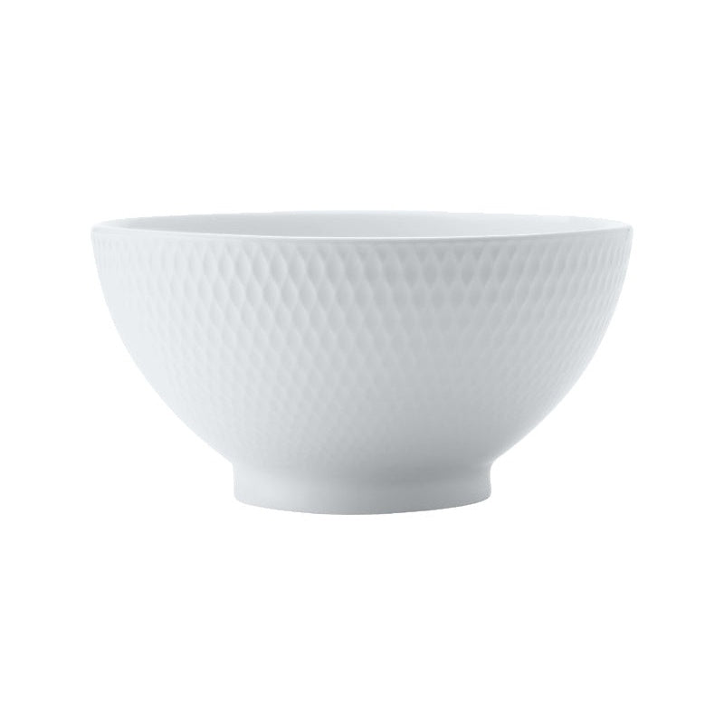 MW White Basics Diamonds Rice Bowl 15x7.5cm
