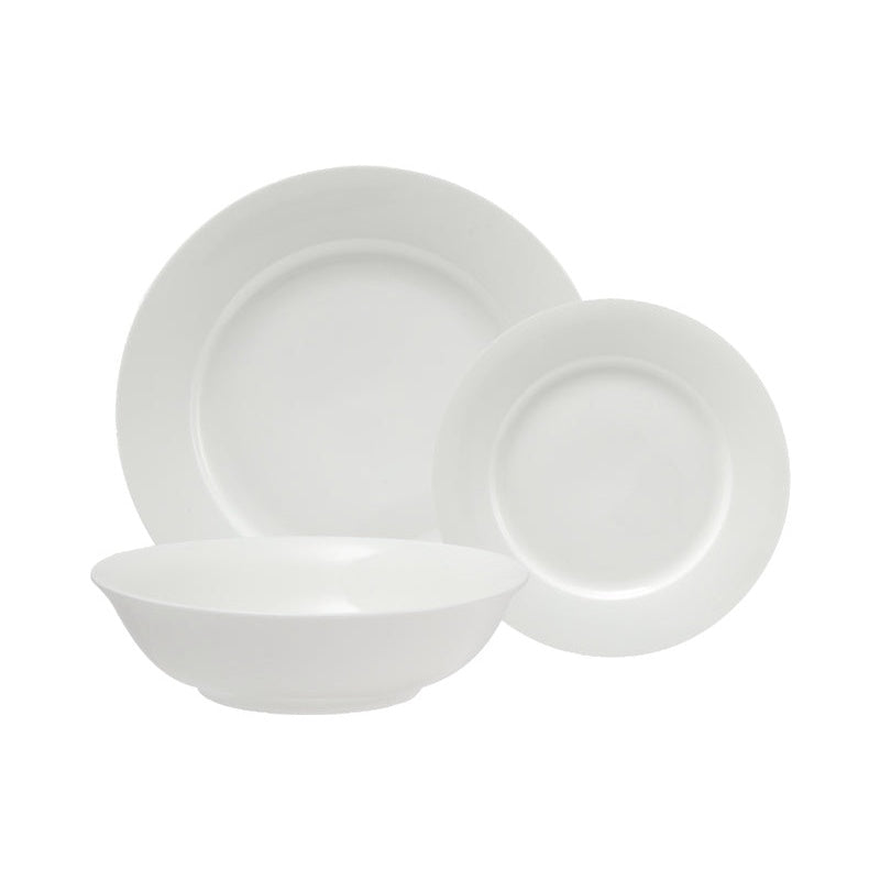 MW White Basics European Rim Dinner Set 18pc Gift Boxed