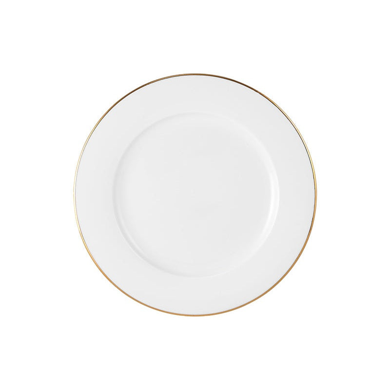 MW White Gold Rim Side Plate 19cm Gold