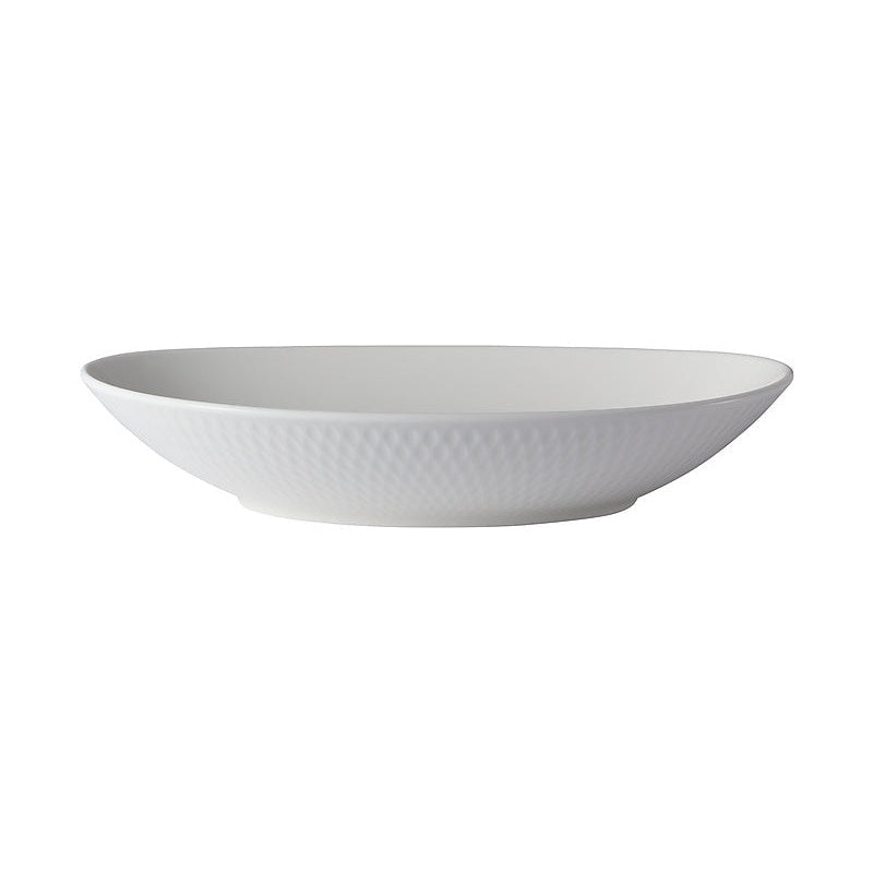 MW White Basics Diamonds Oval Bowl 25x17cm
