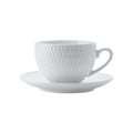 MW White Basics Diamonds Demi Cup & Saucer 90ML