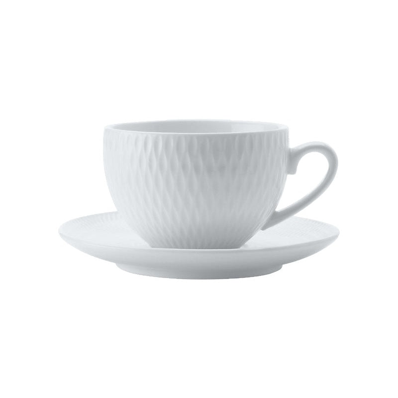 MW White Basics Diamonds Demi Cup & Saucer 90ML