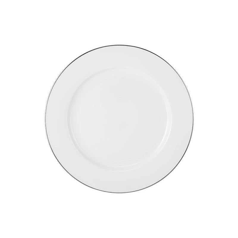 MW White Platinum Rim Dinner Plate 27.5cm Platinum