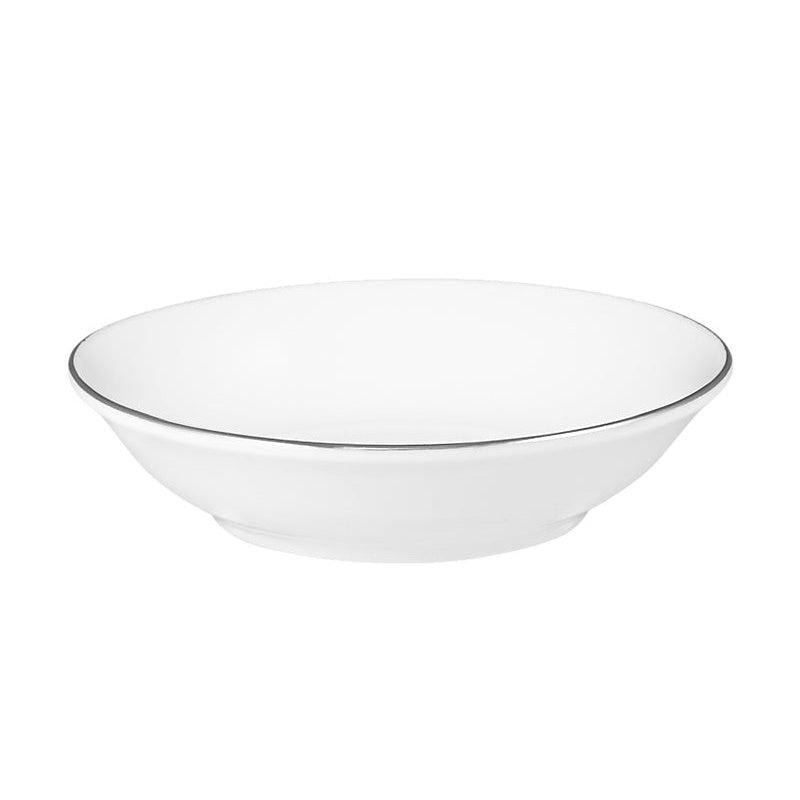 MW White Platinum Round Sauce Dish 9.5cm Platinum