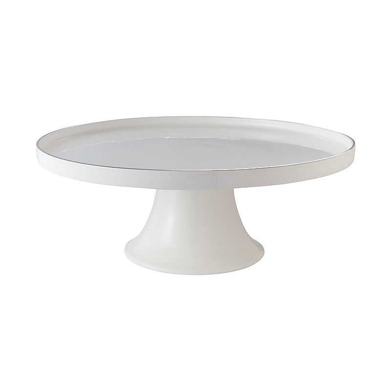 MW White Platinum Footed Cake Stand 30cm Gift Boxed