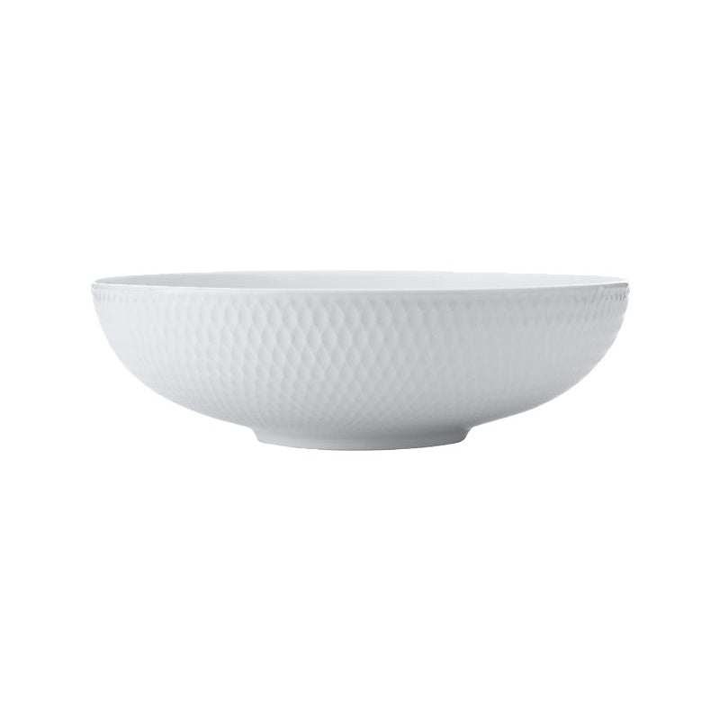 MW White Basics Diamonds Round Serving Bowl 25x7cm