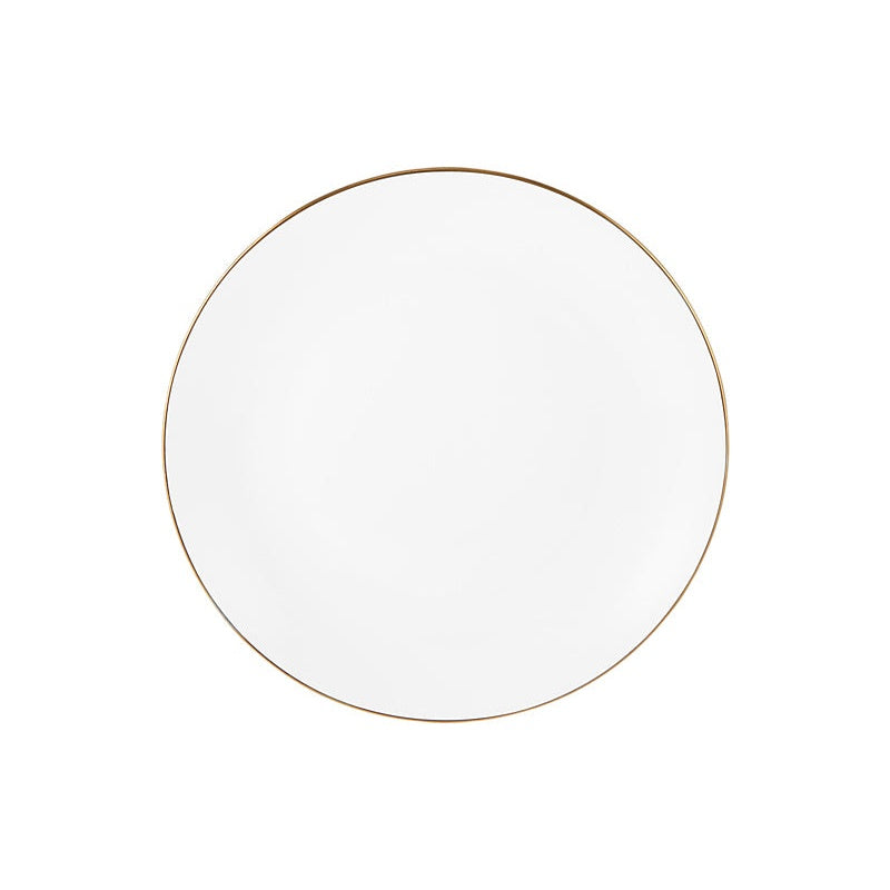 MW White Gold Coupe Dinner Plate 27.5cm Gold