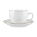 MW White Gold Cup & Saucer 260ML Gold