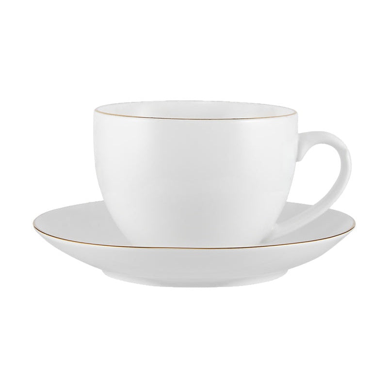 MW White Gold Cup & Saucer 260ML Gold