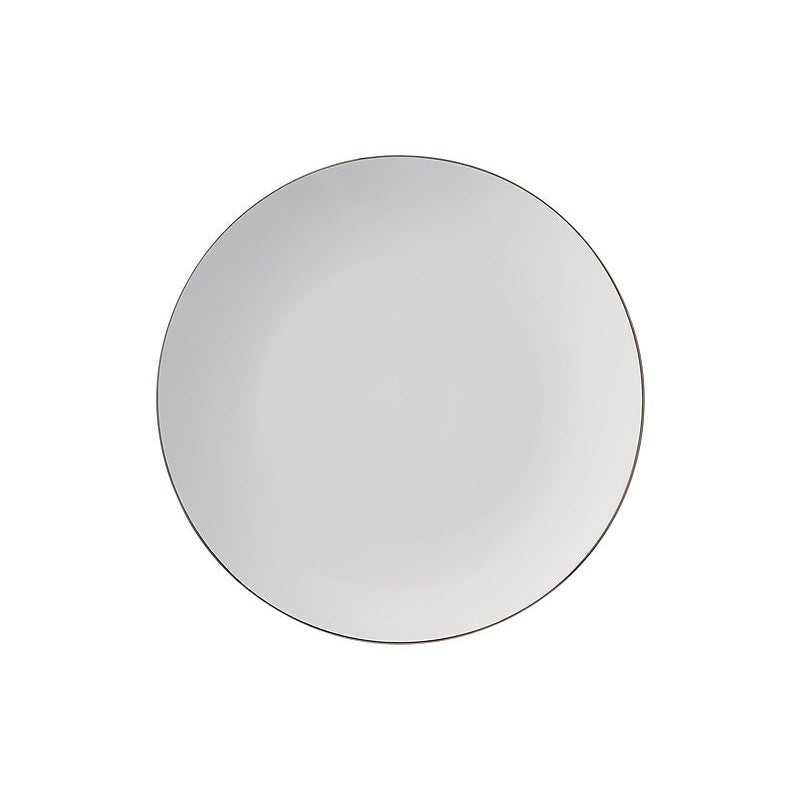 MW White Platinum Coupe Charger Plate 31cm Platinum