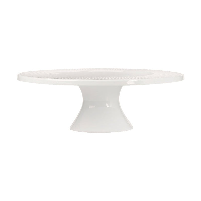 MW White Basics Diamonds Footed Cake Stand 25cm Gift Boxed
