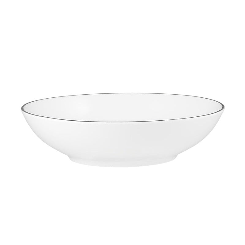 MW White Platinum Coupe Bowl Shallow 18.5x5cm Platinum