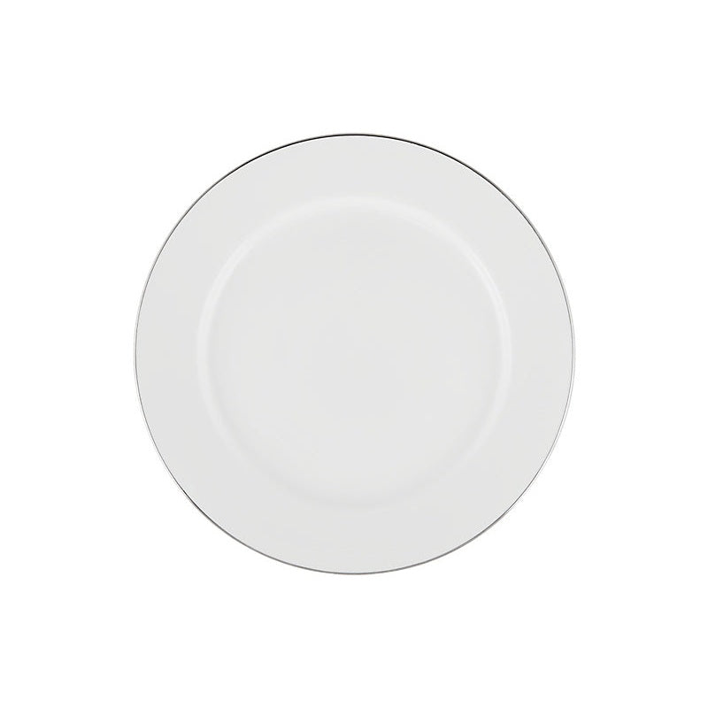 MW White Platinum Rim Entree Plate 23cm Platinum