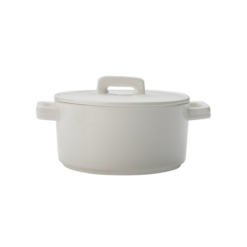 MW Epicurious Round Casserole 500ML White Gift Boxed