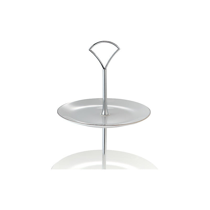 MW White Platinum 3 Tier Cake Stand 15/19/28x37cm Platinum Gift Boxed