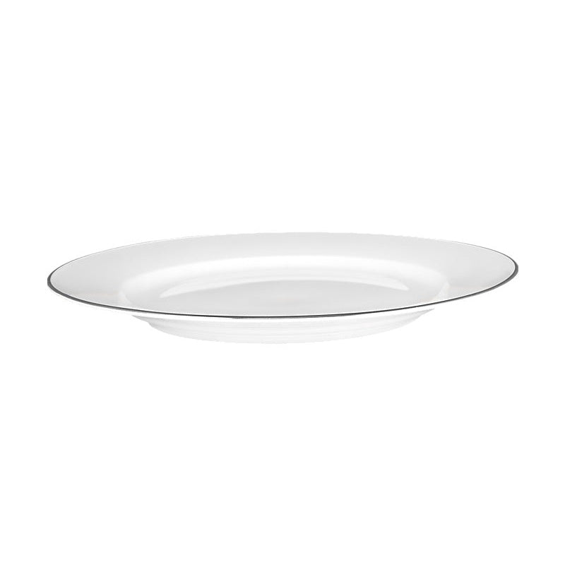 MW White Platinum Rim Dinner Plate 27.5cm Platinum