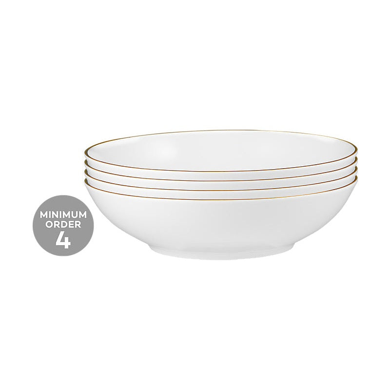 MW White Gold Coupe Bowl Shallow 18.5x5cm Gold