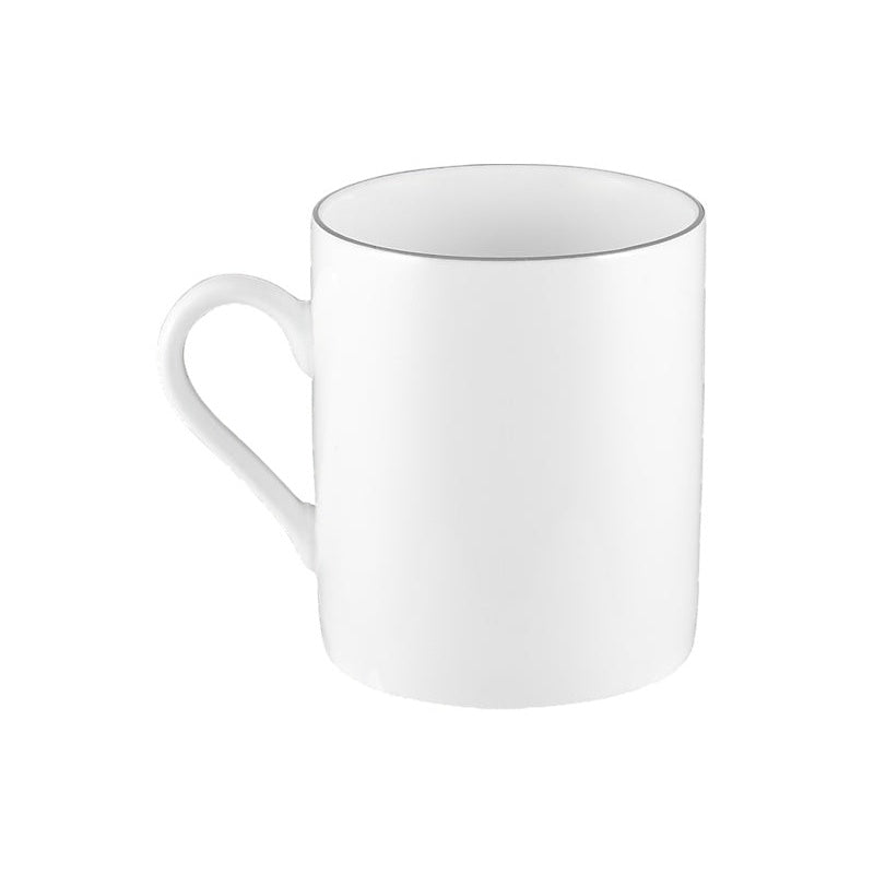 MW White Platinum Mug Cylindrical 300ML Platinum
