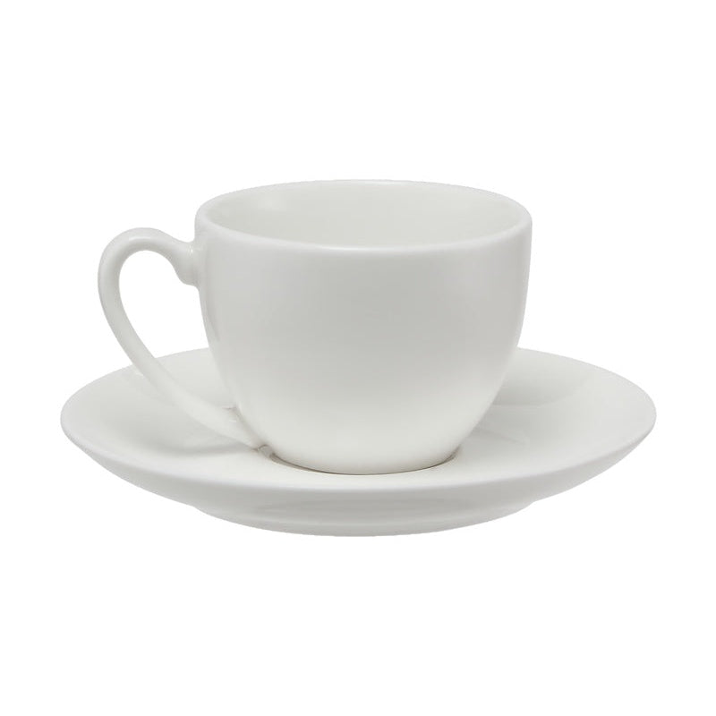 MW White Basics Coupe Demi Cup & Saucer 90ML