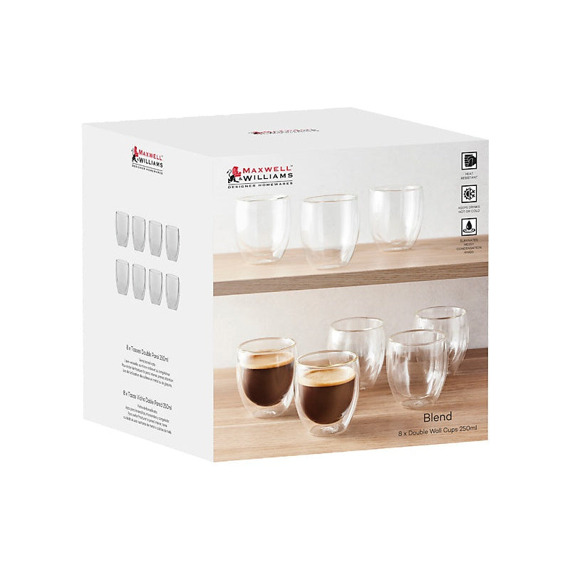 MW Blend Double Wall Cup 250ML Set of 8 Gift Boxed