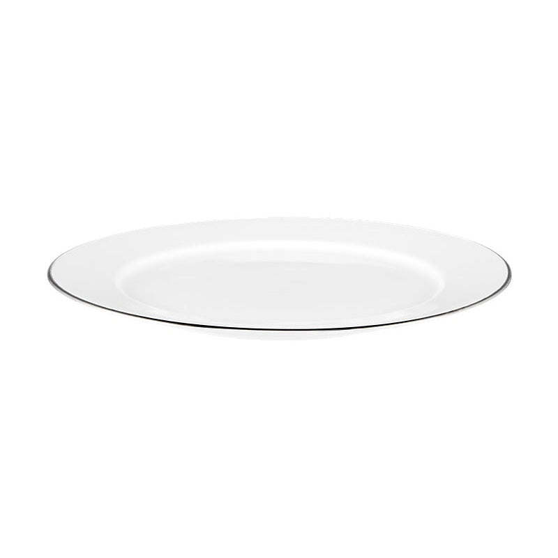MW White Platinum Rim Entree Plate 23cm Platinum