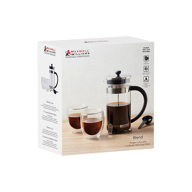 MW Blend Plunger 1L With 2 Cups Gift Boxed