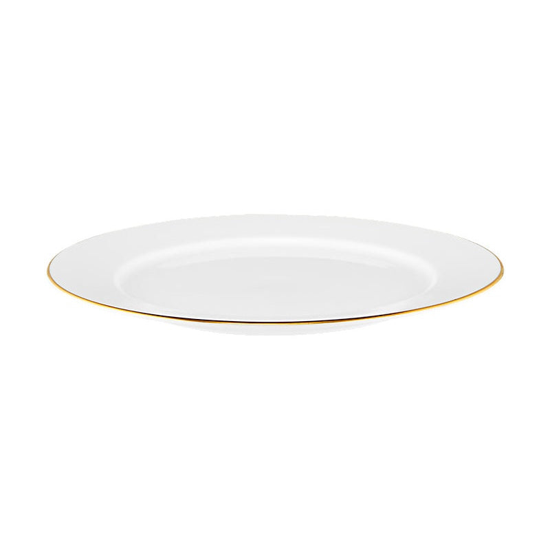 MW White Gold Rim Entree Plate 23cm Gold