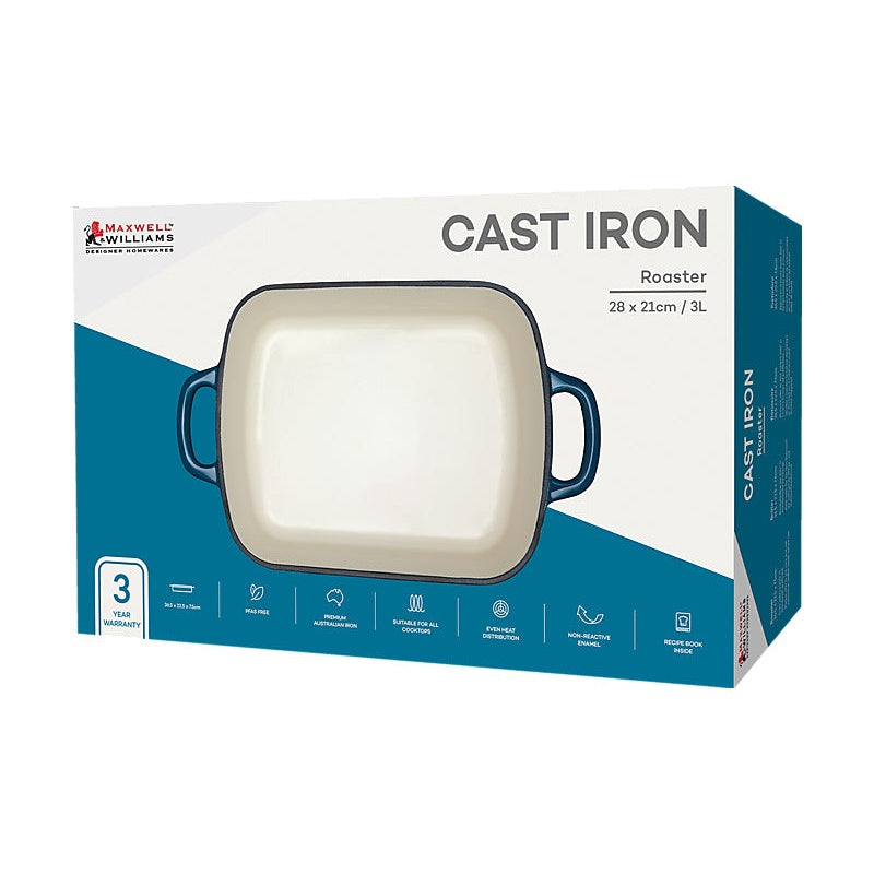 MW Cast Iron Roaster Midnight Blue 28x21cm / 3L Gift Boxed