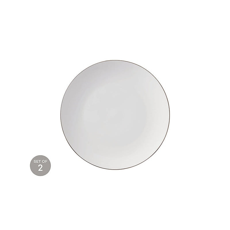MW White Platinum Coupe Charger Plate 31cm Platinum