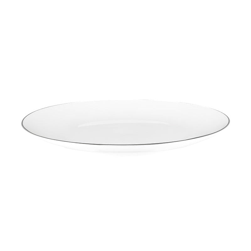 MW White Platinum Coupe Entree Plate 23cm Platinum