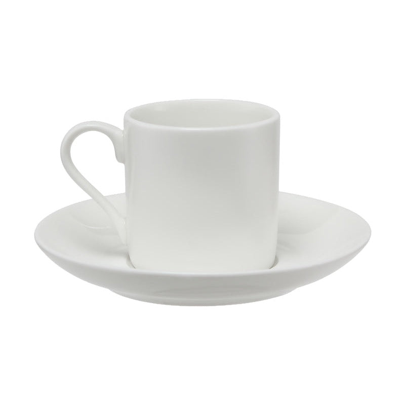 MW White Basics Straight Demi Cup & Saucer 100ML