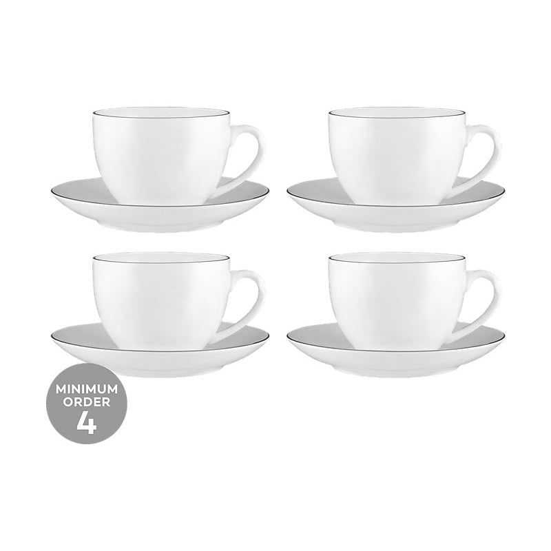 MW White Platinum Cup & Saucer 260ML Platinum