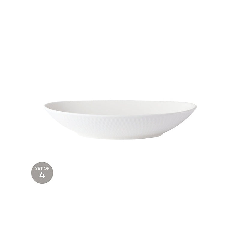 MW White Basics Diamonds Oval Bowl 25x17cm