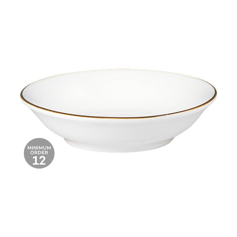 MW White Gold Round Sauce Dish 9.5cm Gold