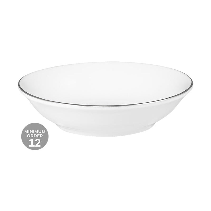 MW White Platinum Round Sauce Dish 9.5cm Platinum